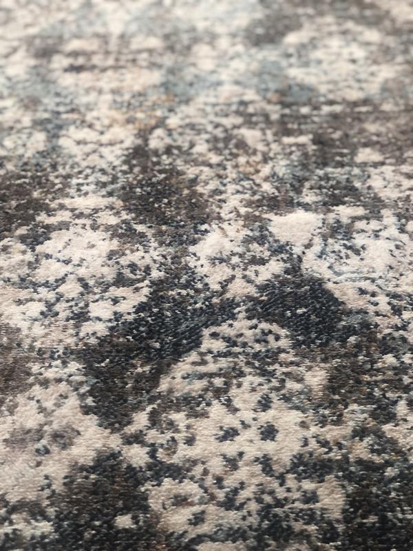 allen + roth with STAINMASTER Damask Abstract 3 x 5 (ft) Woven ...