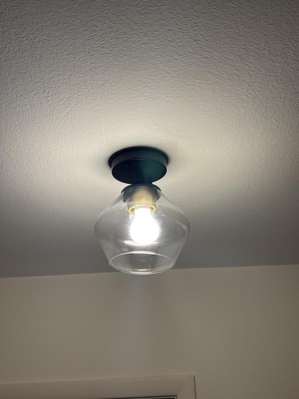 【よよよ】【希少カラー】Fresh Service Origin 21 NYA 1 -Light 7.9-in Matte Black Semi Flush Mount