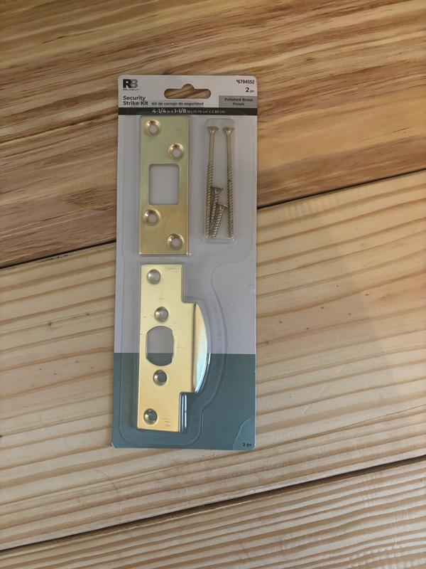 RELIABILT 1-1/4-in W x 3-5/8-in L Bright Security strike kit in the ...