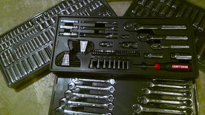 CRAFTSMAN 543-Piece Standard (SAE) and Metric Combination Chrome Mechanics  Tool Set in the Mechanics Tool Sets department at