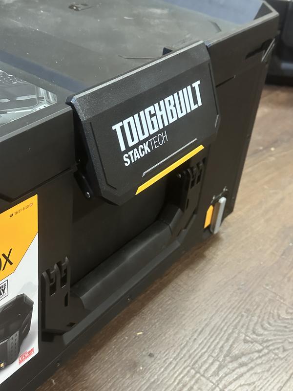 TOUGHBUILT StackTech Large 21-in Black Plastic Lockable Tool Box