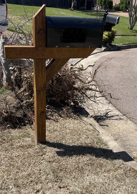 Severe Weather 4 x 4 Brown Wood Slope Mount Mailbox Post in the Mailbox ...