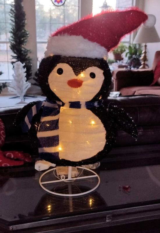 Holiday Living 3-Pack 24-in Penguin Free Standing Decoration with Clear  Incandescent Lights at