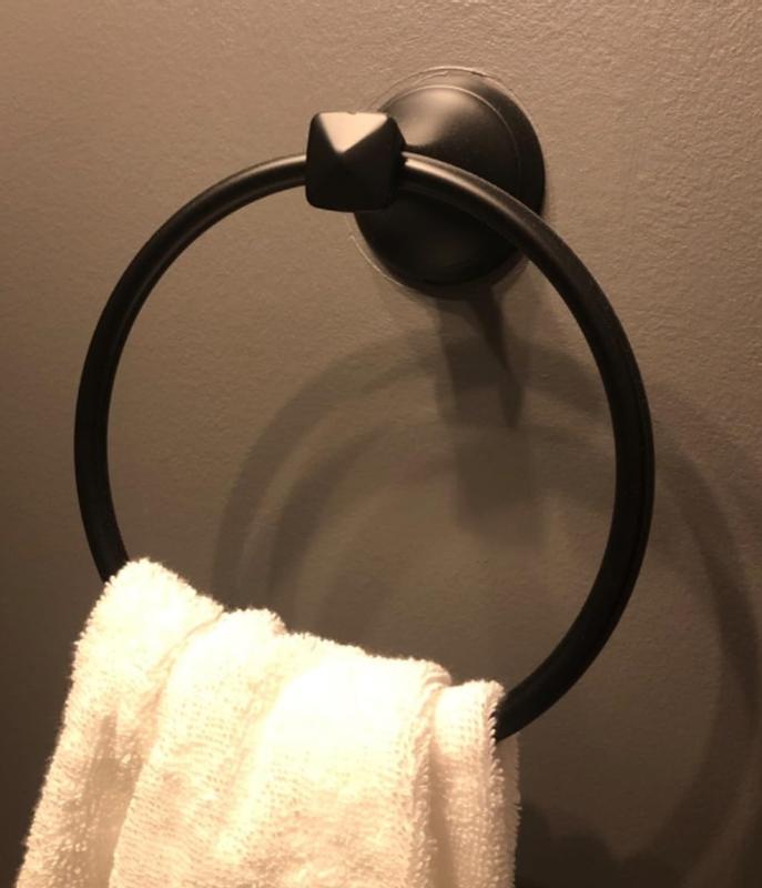 Liberty Hardware ESA46-MB Esato 6-3/8" Wall Mounted Towel Ring - View #5