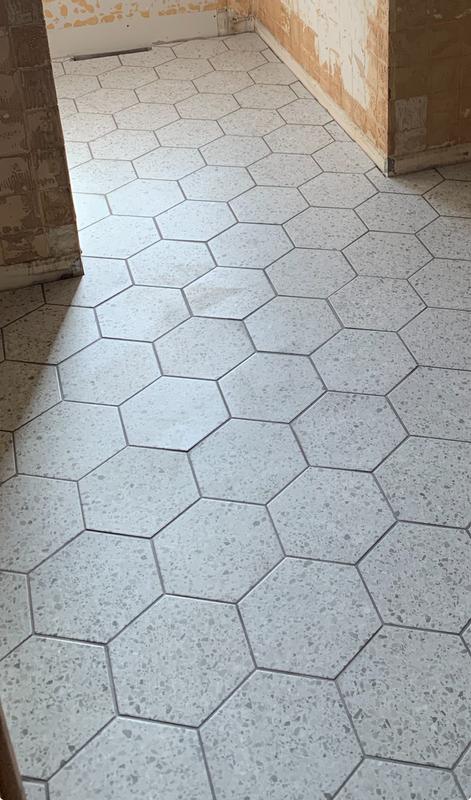 Satori Aurora Pearl 8-in x 10-in Matte Porcelain Hexagon Floor and