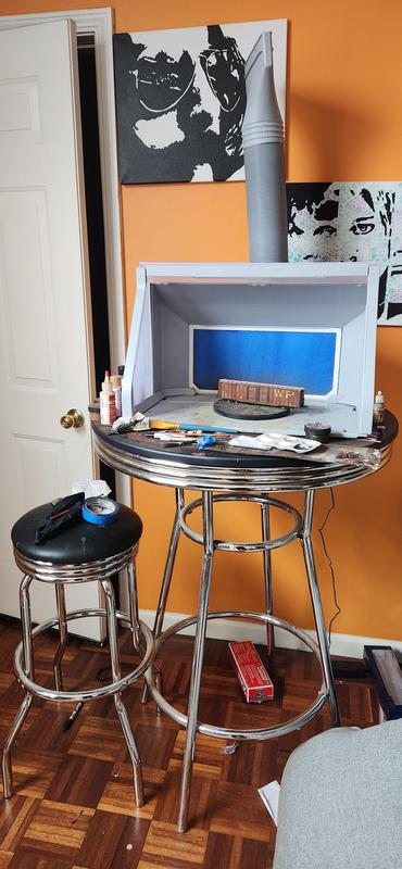 VEVOR 14.1-in x 22-in 3 LED Strips Airbrush Spray Booth