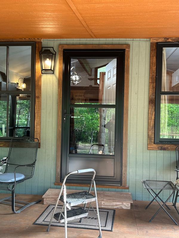 LARSON 80 Midview (Tradewinds) 36-in x 81-in White Aluminum Reversible ...