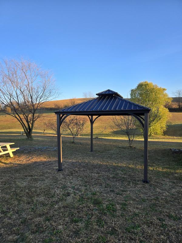Amazon.com : EROMMY 10'x12' Gazebo Hardtop, Galvanized Steel