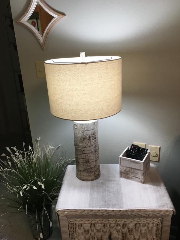 Etched orders birches table lamp