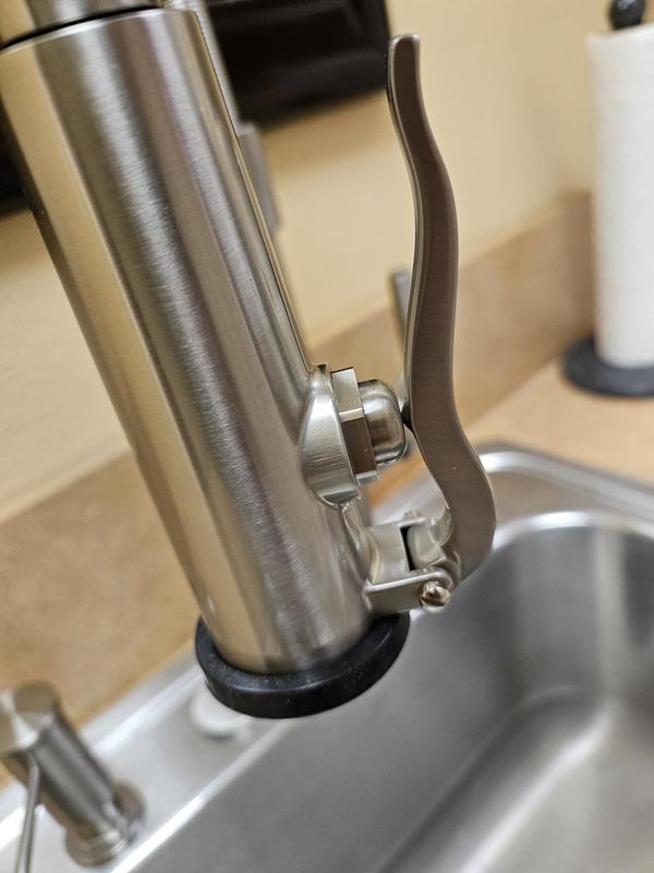 allen + roth Talbert Matte Black Single Handle Kitchen Faucet with ...