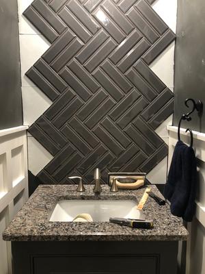 MusselBound on Instagram: Never tiled before? No problem. 1. Stick mat to  wall 2. Stick tile to mat 3. Grout ENJOY!!!! MusselBound.com Available at  Lowes, Menards, Floor & Decor, Rona, Reno Depot