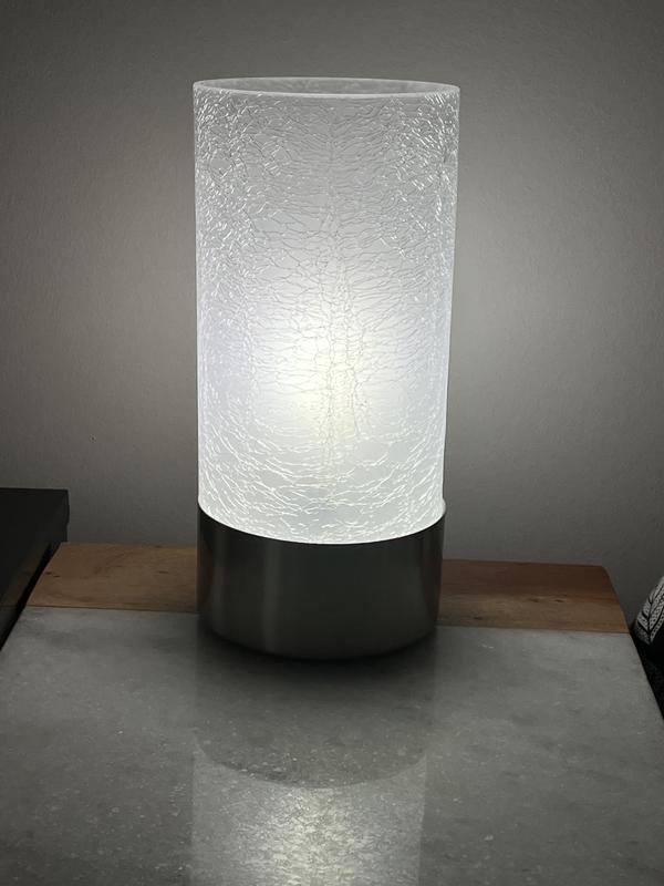 allen + roth 10-in Brushed Nickel Touch Uplight Table Lamp
