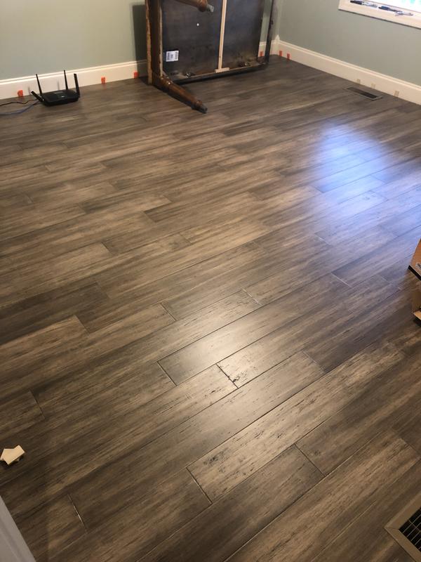 Exotic Hardwood Tigris Bamboo 5-1/8-in W x 3/8-in T x 36-in Engineered ...
