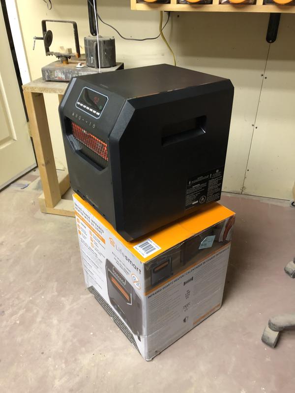 Lifesmart Up to 1500-Watt Infrared Quartz Cabinet Indoor Electric Space  Heater with Thermostat and Remote Included in the Electric Space Heaters  department at Lowes.com