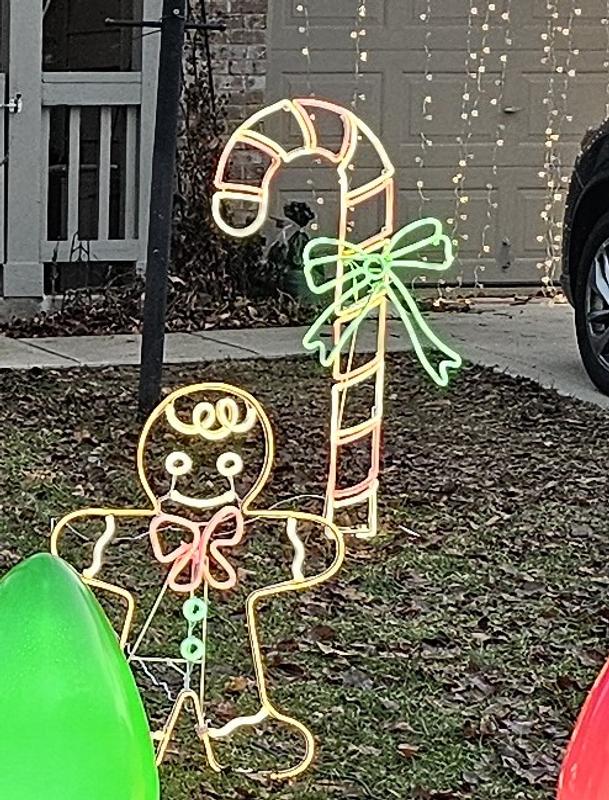 GE 32-in StayBright LED Neon Flex 2-Count Gingerbread Decoration