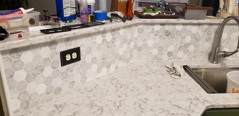 Satori Bianco Dolomite 12-in x 12-in Polished Natural Stone Marble Look Hexagon Mosaic Wall Tile (0.96-sq. ft/ Piece)