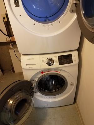 Samsung 27 Washer/Dryer Laundry Pedestal Azure Blue WE357A0Z - Best Buy