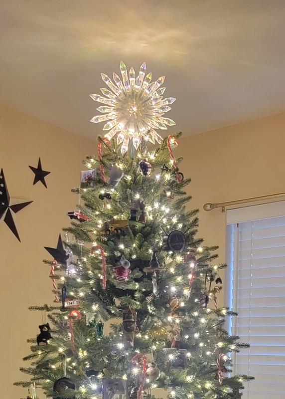 Gold Christas Tree Topper Lighted - Crown Tree Topper Light Up With 64