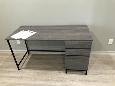 Lorell SOHO 55 in Gray Modern Contemporary Computer Desk in the