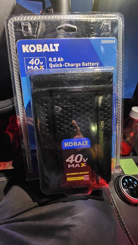 Kobalt 40 -Volt, 4 Ah 1 -Pack Lithium Ion (Li-ion) Battery in the ...