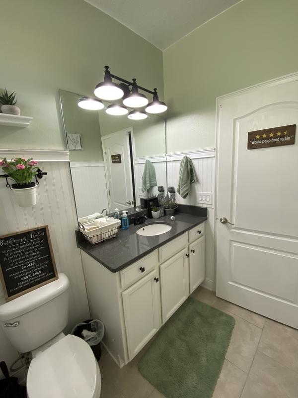 Design House Kimball 31-in 3-Light Matte Black Led, Rustic Vanity Light ...