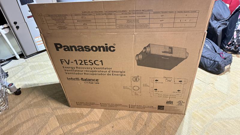 Panasonic BalancedHome 1-Sone 120-CFM Silver Energy Recovery