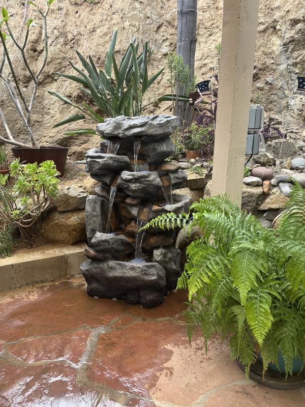 Alpine Corporation 52-in H Resin Water Tiered Outdoor Fountain