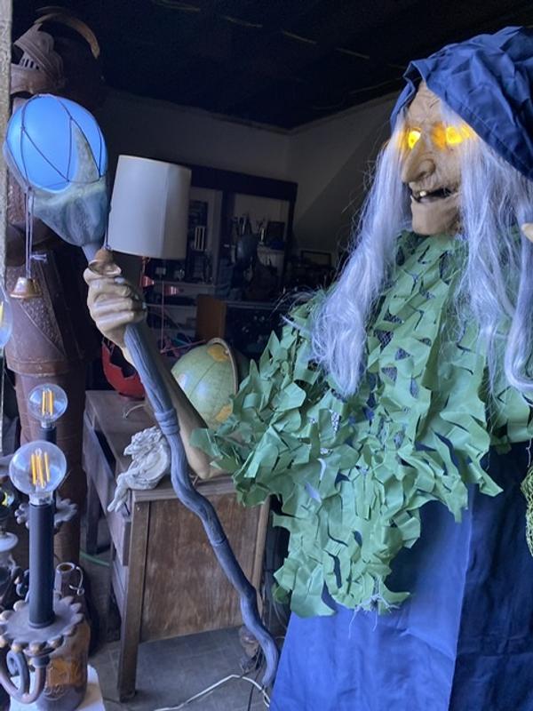 Haunted Living 6-ft Haunted Harbor Talking LED Ethel the Sea Witch