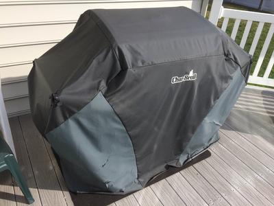 Char Broil 67 in W x 45.25 in H Black Gray Gas Grill Cover at