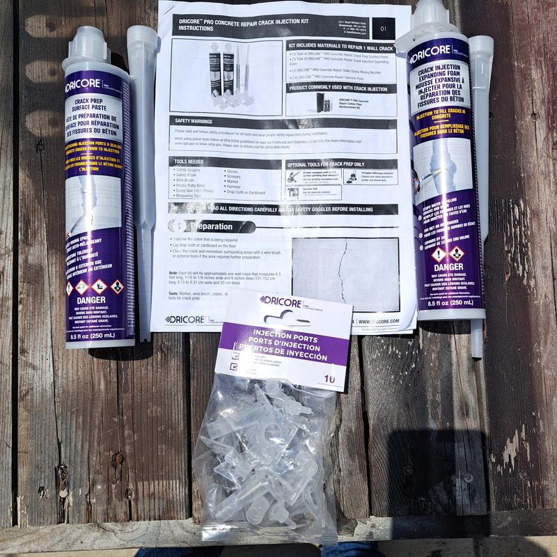 DRICORE Concrete Repair Crack Prep Surface Paste FG20117, 48 OFF