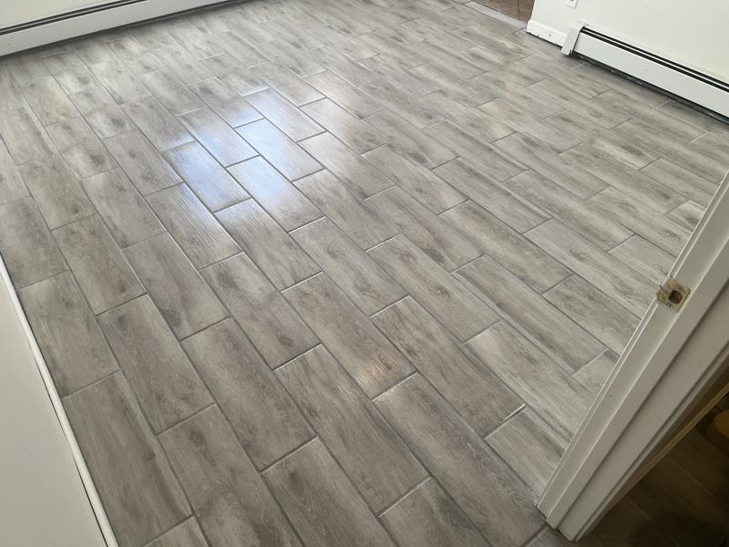 Style Selections Style Maple Brown 8-in x 24-in Glazed Ceramic Wood ...