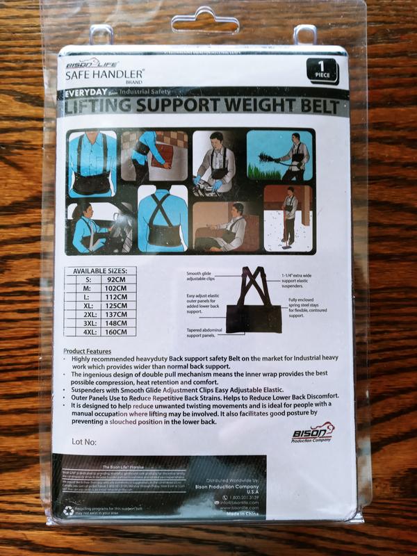 Safe Handler Lifting Support Weight Belt, Lower Back Brace