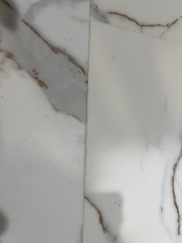 Pergo Rome Marble White Marble Look 22-mil x 12-in W x 24-in L ...