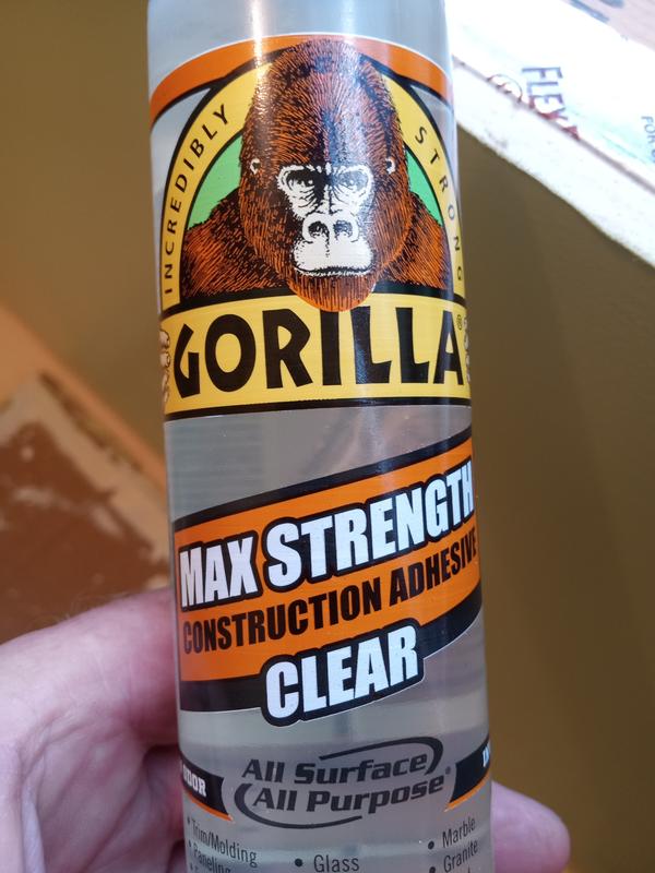 Gorilla 9 oz. Max Strength Construction Adhesive Clear 8212302