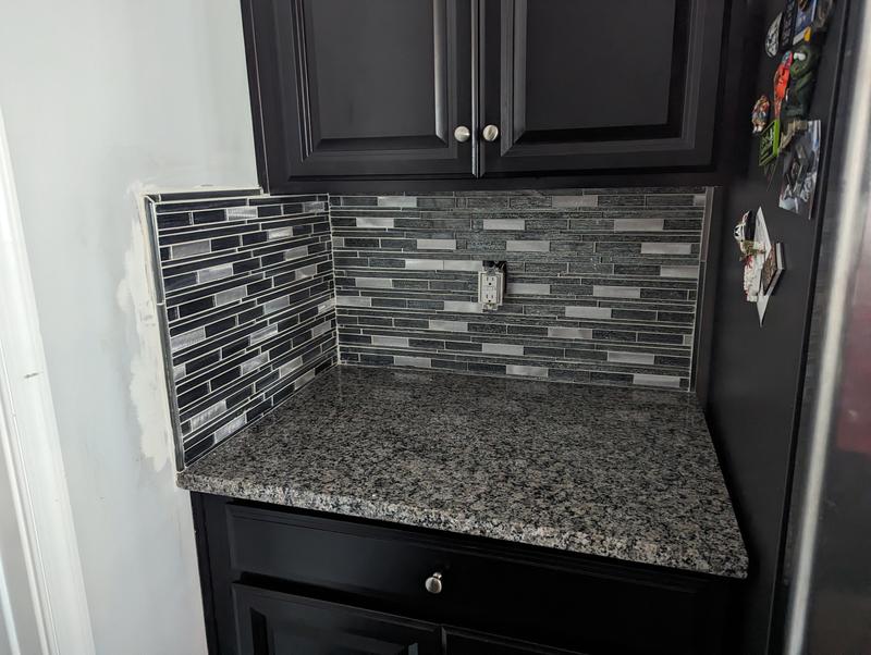 Elida Ceramica Sparkling Nights Mosaic 12-in x 12-in Multi-finish Glass Metal Linear Wall Tile (1-sq. ft/ Piece)