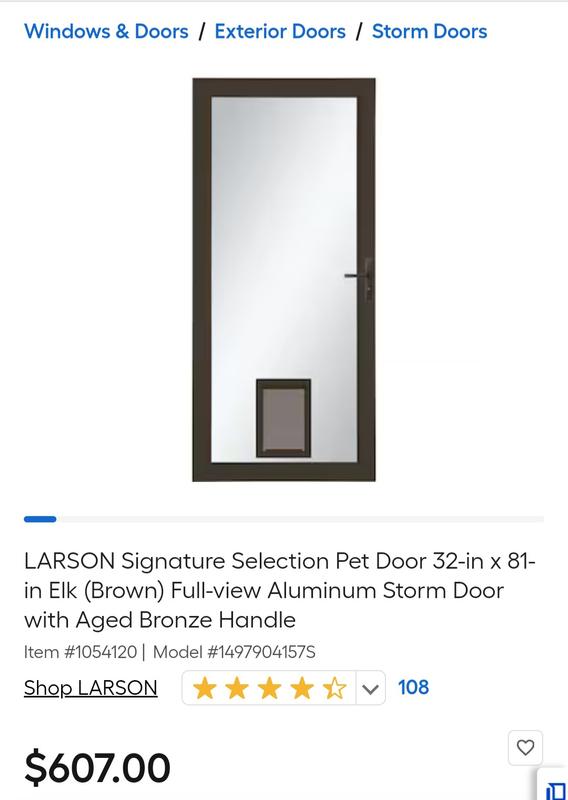 Larson signature pet door best sale