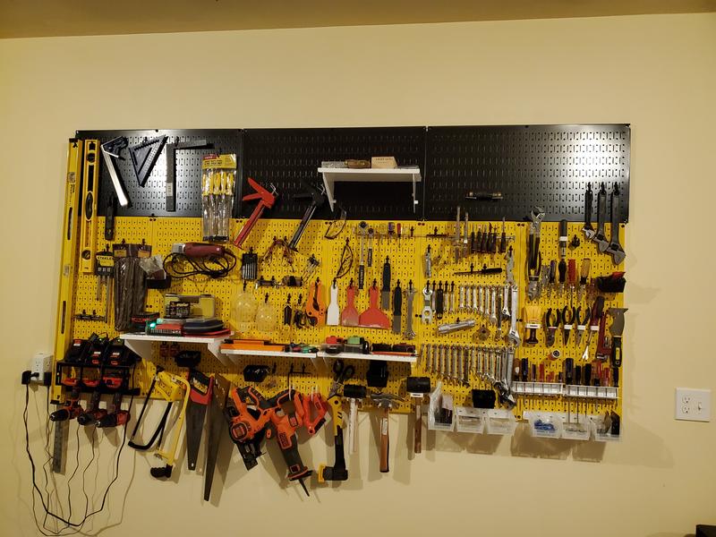 Wall Control 30-KTH-200 Kitchen Pegboard Storage and Organization Kit Yellow / Red