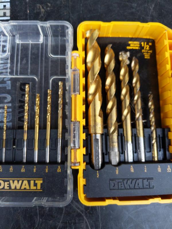 DEWALT DW1342 21 Pieces Titanium Tip Drill Bit Set for sale online 