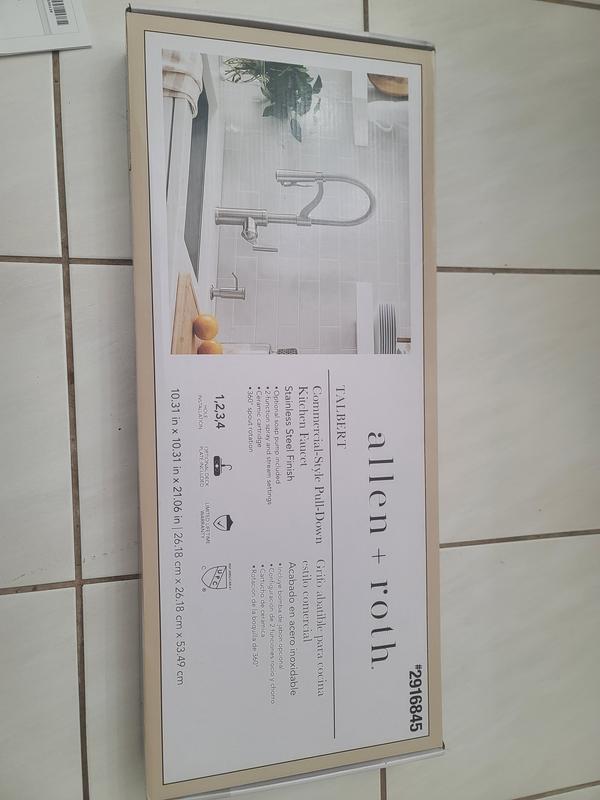 allen + roth Talbert Matte Black Single Handle Kitchen Faucet with ...