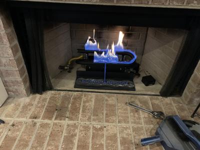 Pleasant Hearth 24-in 33000-BTU Triple-Burner Vent-Free Gas Fireplace Logs  and Remote in the Gas Fireplace Logs department at Lowes.com