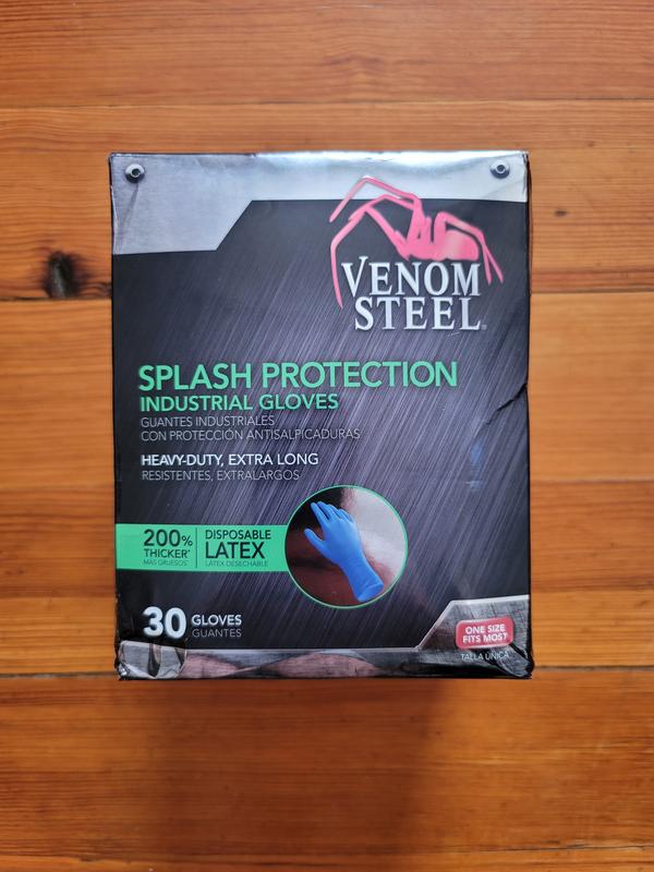 Venom Steel VEN6025 Gloves, One-Size, Latex, Powder-Free, 12 in L  #VORG5574645, VEN6025