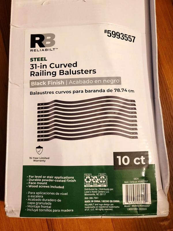 RELIABILT 1-in x 31-in Black Sand Galvanized Steel Turned Deck Baluster (10-Pack)