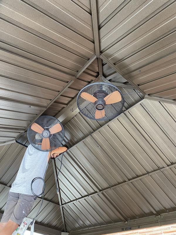 How To Hang Ceiling Fan In Gazebo Shelly Lighting