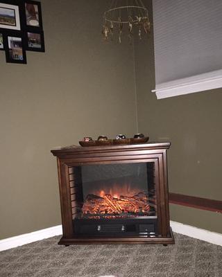 Pleasant Hearth 31.75-in W Cherry Fan-forced Electric Fireplace in the Electric  Fireplaces department at Lowes.com