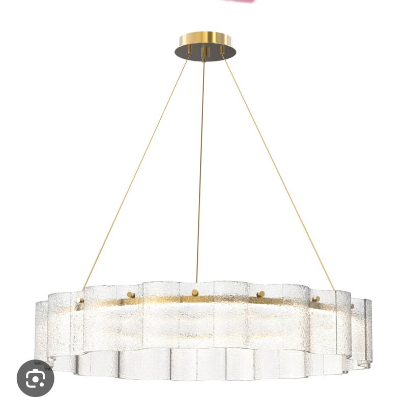 LOF ルミナリー リンデン allen + roth 1-Light Matte Gold Modern/Contemporary Led Chandelier