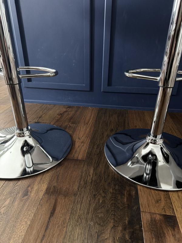Yaheetech Retro Brown Set of 2 Modern PU Leather Swivel Bar Stools with ...