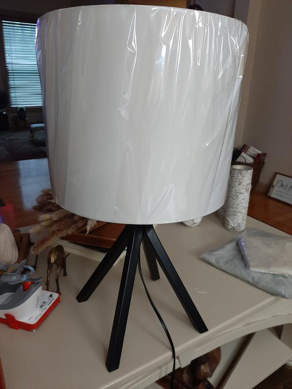 Origin 21 24-in Matte Black LED On/Off Switch Table Lamp with Fabric ...