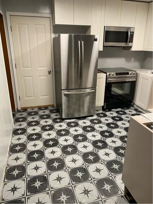 Perfection Floor Tile Geo Collection Blue Lotus/Satin 20-in x 20-in Water Resistant Interlocking Luxury Flooring (16.7-sq ft) Perfection Floor Tile Geo Collection Blue Lotus/Satin 20-in x 20-in Water Resistant Interlocking Luxury Flooring (16.7-sq ft)
