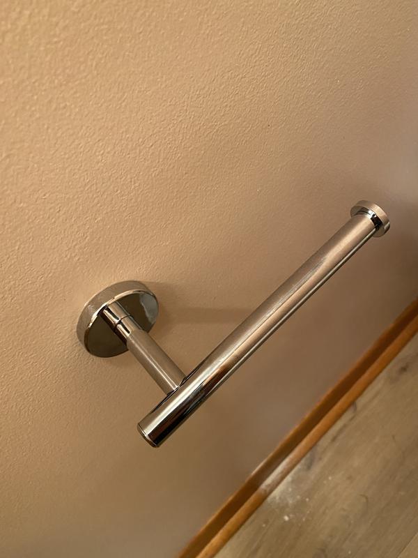 Tileon Wall-Mount Single Post Toilet Paper Holder in Brushed Gold