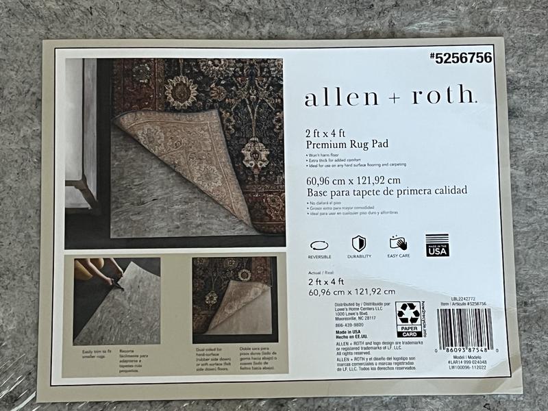 Allen + Roth 10 x 12 Rectangular Felt Non-Slip Rug Pad Rubber | LAR14 999 120144